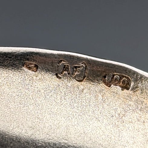 約 1920 年瑞士古董人物雕刻 800 銀咖啡湯匙 6 件套